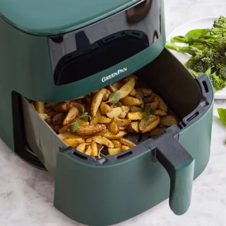 GreenPan Airfryer XXL 7.2L Pine Green + Sandra Bekkari Kookboek