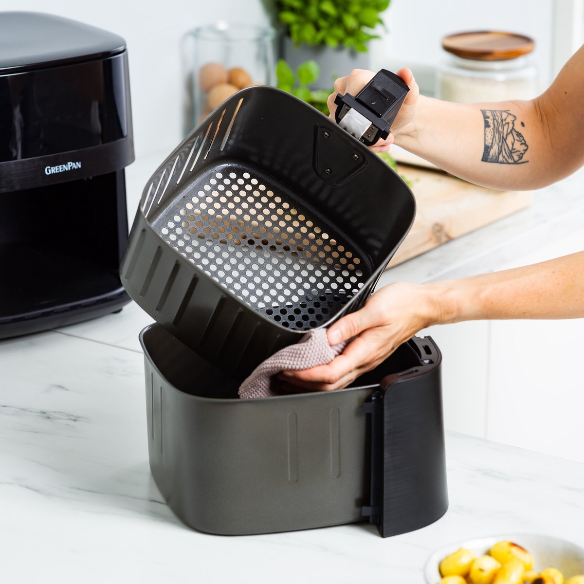 Greenpan Airfryer XXL Bistro 7,2L + Sandra Bekkari Kookboek