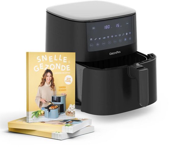 Greenpan Airfryer XXL Bistro 7,2L + Sandra Bekkari Kookboek