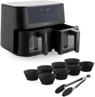 GreenPan Bistro Dual Zone Airfryer + 9-delige bakset