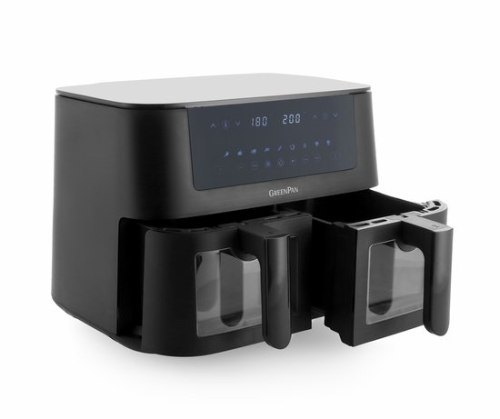 GreenPan Bistro dubbele airfryer 8L zwart review