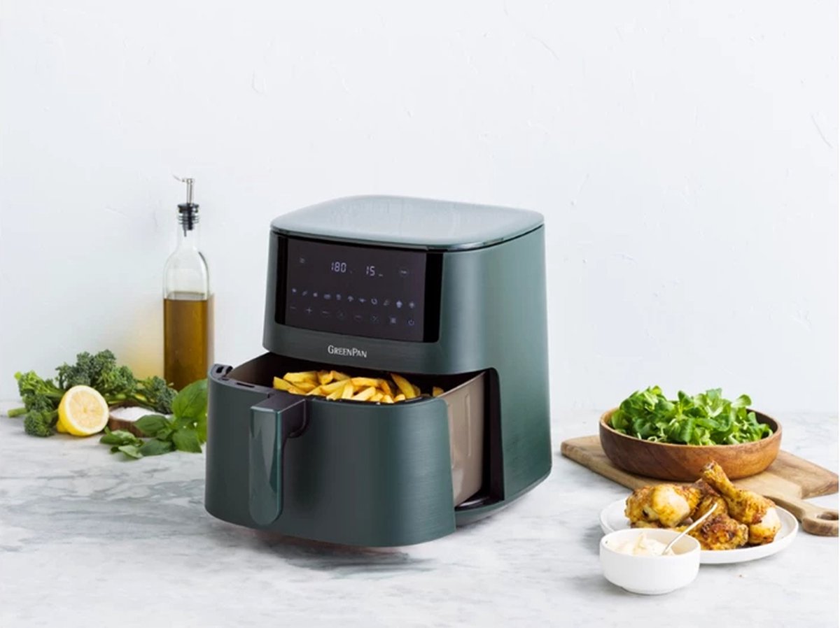 De GreenPan Bistro XXL 7.2L Airfryer Pine Green in één oogopslag