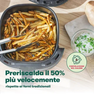 Handmatige heteluchtfriteuse – Matte Zwart