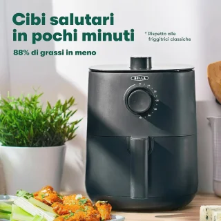 Handmatige heteluchtfriteuse – Matte Zwart