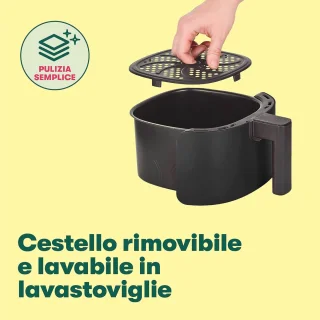 Handmatige heteluchtfriteuse – Matte Zwart