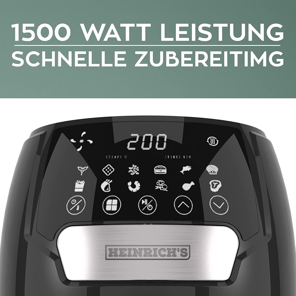 Heinrichs HFR 8212 Airfryer 3.7L digitaal