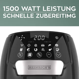Heinrichs HFR 8212 Airfryer 3.7L digitaal
