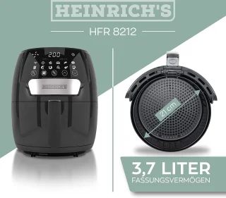 Heinrichs HFR 8212 Airfryer 3.7L digitaal