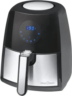 Hete lucht friteuse 2.5 liter zwart RVS