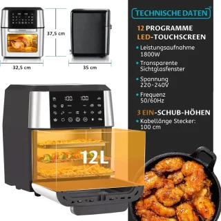 Heteluchtfriteuse 12L