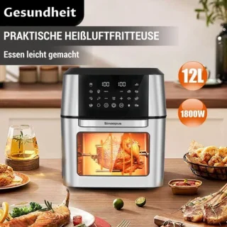 Heteluchtfriteuse - 12L - roestvrij staal