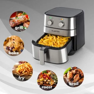 Heteluchtfriteuse 54 liter zilver