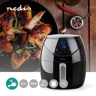 Heteluchtfriteuse 6.5L Digitaal Zwart