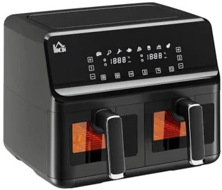 Heteluchtfriteuse 8l - Airfryer dubbel - zwart