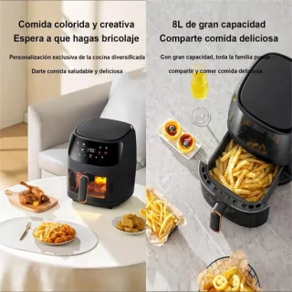 Heteluchtfriteuse 8L zwart