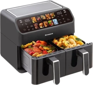 Heteluchtfriteuse 9 liter met dubbele mand