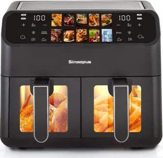 Heteluchtfriteuse 9L dubbelkamer