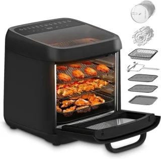 Heteluchtfriteuse Airfryer 12 liter zwart