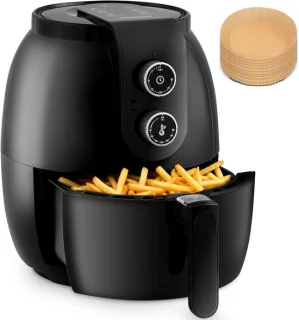 Heteluchtfriteuse airfryer 2.6 liter zwart