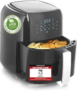 Heteluchtfriteuse airfryer 5,5 liter zwart