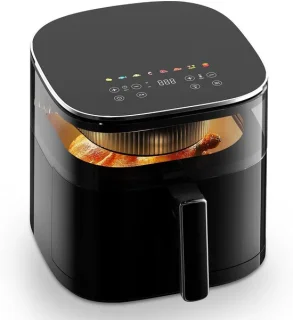 Heteluchtfriteuse Airfryer 5,7 liter zwart