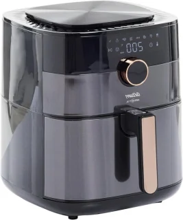Heteluchtfriteuse - Airfryer Frituurpan - Gezond Frituren - XL Inhoud Digitaal - 6L - Zwart