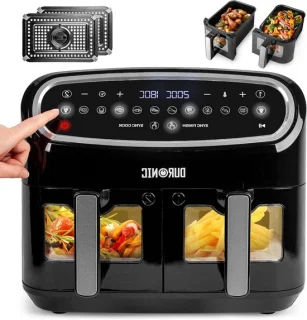Heteluchtfriteuse Airfryer lades zwart zilver