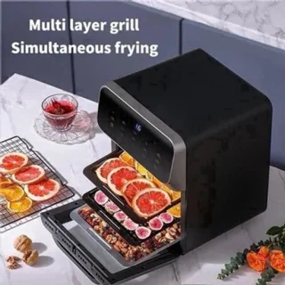 Heteluchtfriteuse – airfryer oven – 12L – 1350W – zwart