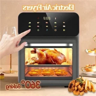 Heteluchtfriteuse – Airfryer oven - 12L - 1350W - zwart