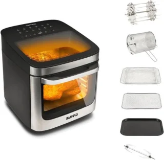 Heteluchtfriteuse airfryer oven 13 liter zwart
