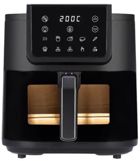 Heteluchtfriteuse airfryer oven 8 liter zwart