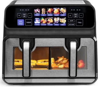 Heteluchtfriteuse Airfryer XXL 10 liter zwart