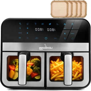 Heteluchtfriteuse Airfryer XXL 9 liter zilver