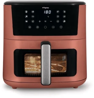 Heteluchtfriteuse appelrood - 10 liter - roestvrij staal