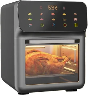 Heteluchtfriteuse broodrooster combi oven 15 liter zwart