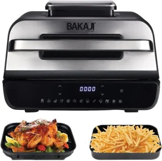 Heteluchtfriteuse combi-oven 6 liter zwart