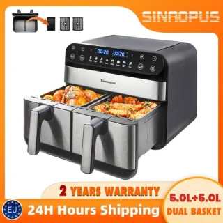 Heteluchtfriteuse dubbele mand - 10L