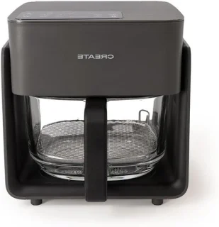 Heteluchtfriteuse glas 4.2l zwart