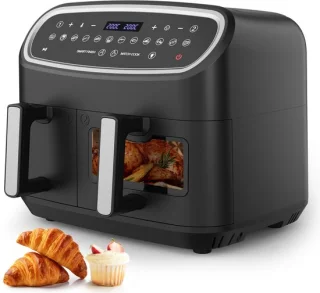 Heteluchtfriteuse met kijkvenster – 10 l – zwart