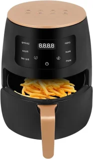 Heteluchtfriteuse mini oven Airfryer 35 liter zwart goud