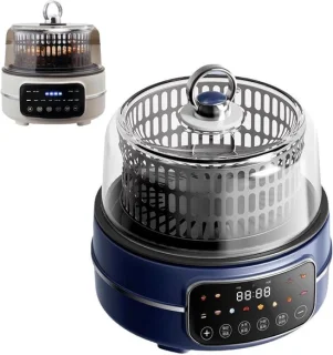 Heteluchtfriteuse multicooker 5 liter blauw