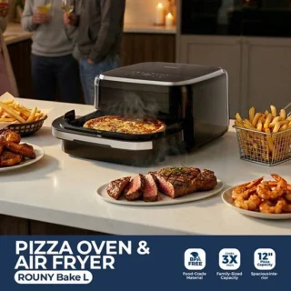 Heteluchtfriteuse Pizzaoven - Zwart