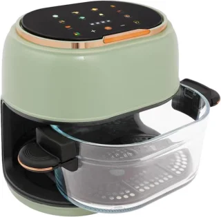Heteluchtfriteuse touchscreen 4 liter groen zwart