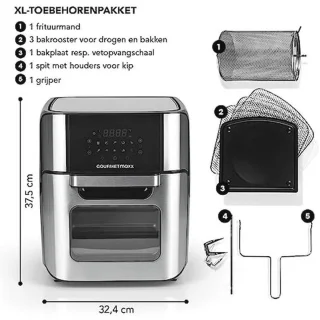 Heteluchtfriteuse XXL 12L RVS