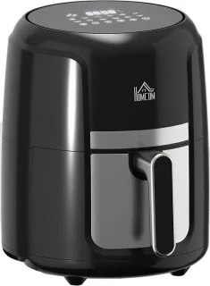 HOMCOM airfryer - staal - zwart