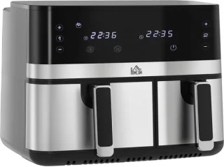 HOMCOM Heißluftfritteuse 41,8 L Schwarz