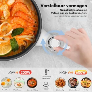 Hotpot Electrisch Chinees 1.7L Multifunctionele Kaasfondue Pan Blauw