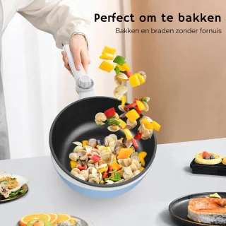 Hotpot Electrisch Chinees 1.7L Multifunctionele Kaasfondue Pan Blauw