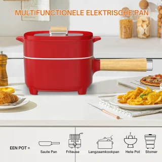 Hotpot Electrisch Kaasfonduepan Multipan 2L Rood