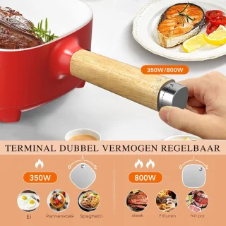 Hotpot Electrisch Kaasfonduepan Multipan 2L Rood